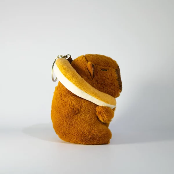 Llavero Peluche Capybara con Cuello de Viaje