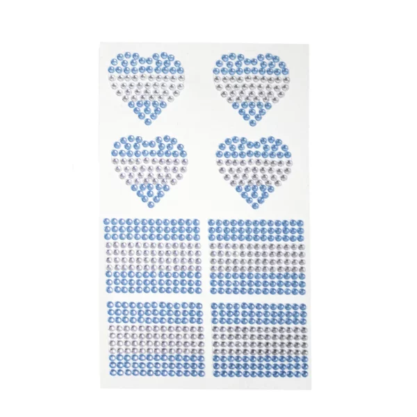 Strass Autoadhesivo Corazón + Bandera Argentina